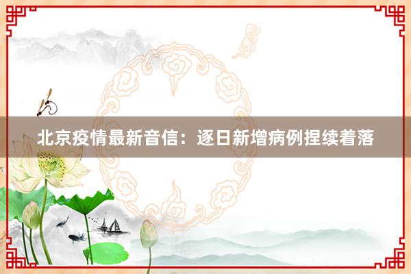 北京疫情最新音信:逐日新增病例捏续着落